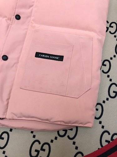 Canada Goose Blush Pink Black Badge Puffer Vest