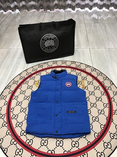 Canada Goose Royal Blue Logo Patch Puffer Vest