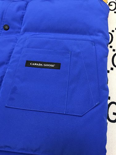 Canada Goose Royal Blue Logo Patch Puffer Vest