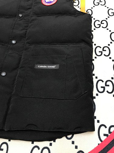 Canada Goose Black Quilted Logo Patch Puffer Vest