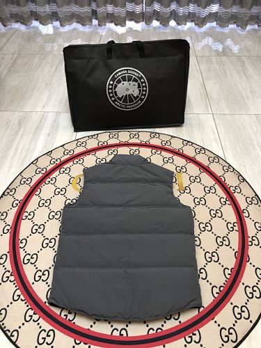 Canada Goose Gray Logo Patch Puffer Vest